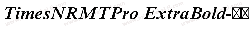 TimesNRMTPro ExtraBold字体转换